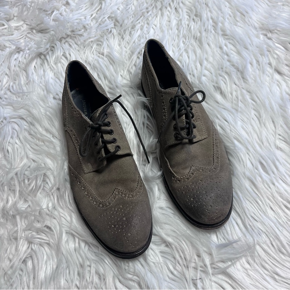 Frank Wright Elegant Taupe Men's Oxford Derby Shoes